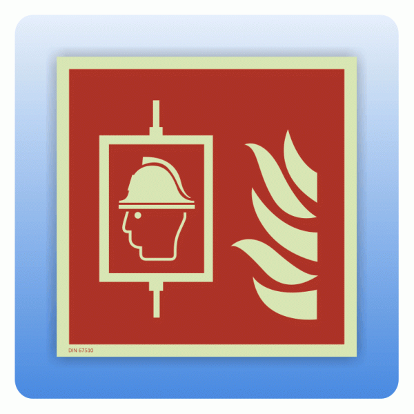 Internationales Brandschutzzeichen F017 Feuerwehraufzug ISO 7010