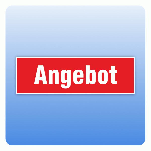 Rabattaufkleber Angebot für Schaufenster