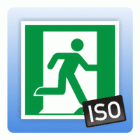 Aufkleber Rettungszeichen Notausgang rechts ISO 7010