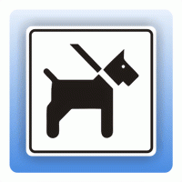 Aufkleber Symbolschild mit Piktogramm Hunde anleinen