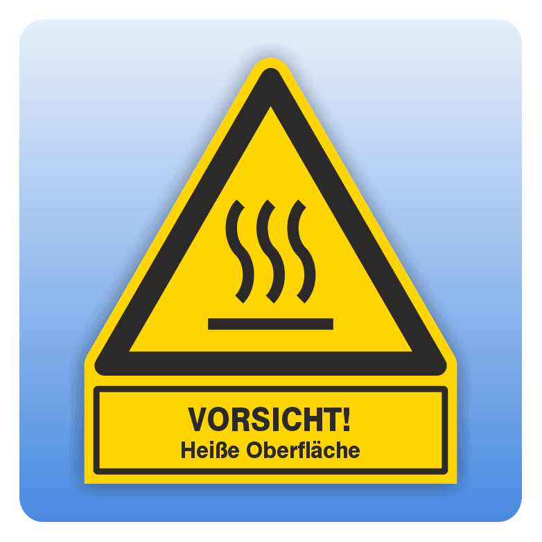 Kombi Warnsymbol Vorsicht Hei e Oberfl che W017 Kombi Warnsymbole 