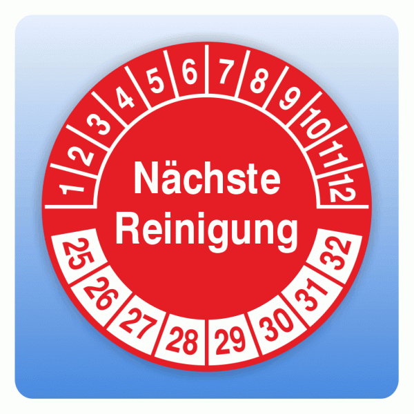 Prüfplakette nächste Reinigung