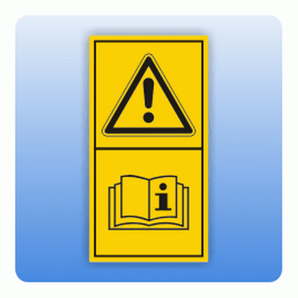 Sicherheitszeichen Betriebsanleitung, hoch (ISO 11684) Aufkleber