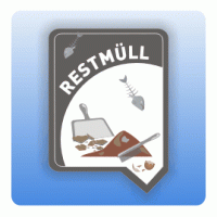 Aufkleber für Mülltonnen und Container Restmüll Aufkleber für Mülltonnen und Container Restmüll
