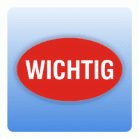 Qualitätssicherung Aufkleber "WICHTIG" oval in rot