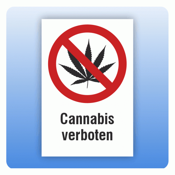 Kombi Verbotsschild Cannabis verboten