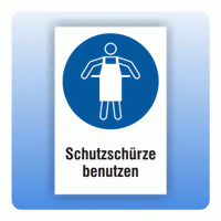 Kombi Gebotsschild Schutzschürze benutzen M026