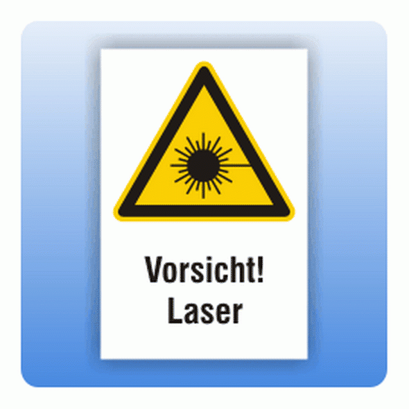 Kombi Warnschild Vorsicht Laser W004
