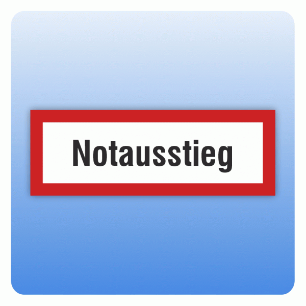 Feuerwehrzeichen Notausstieg nach DIN 4066