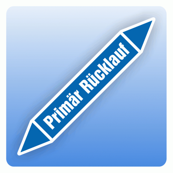 Rohrleitungskennzeichnung Primär Rücklauf nach DIN 2403