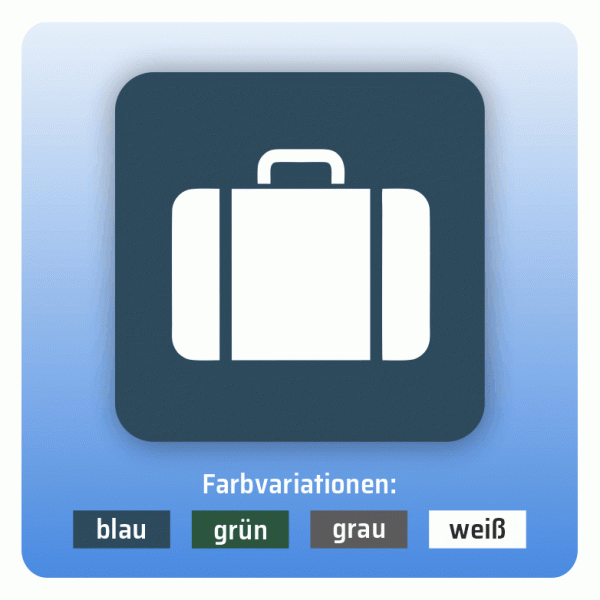 Aufkleber Bus und Bahn - Gepäck