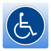 Gebotszeichen "Rollstuhlfahrer"