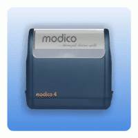 Stempel Modico 4 Blau (24 x 61 mm)