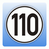 Geschwindigkeitsaufkleber "110 km/h" (nach § 58 StVZO)