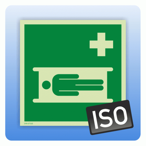 Rettungszeichen Krankentrage ISO 7010