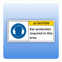 Sicherheitszeichen Ear protection (ANSI Z535) Aufkleber
