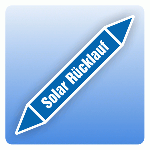 Rohrleitungskennzeichnung Solar Rücklauf