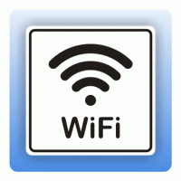 Aufkleber Symbolschild mit Piktogramm WiFi WLAN