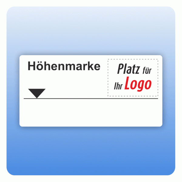 Höhenmarke mit individuellem Logo