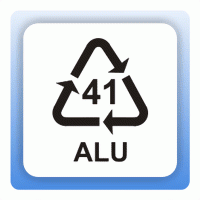 Recycling Code 41 ALU (Aluminium) Aufkleber