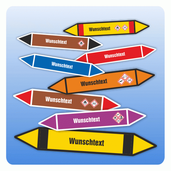 Rohrleitungskennzeichnung individuell