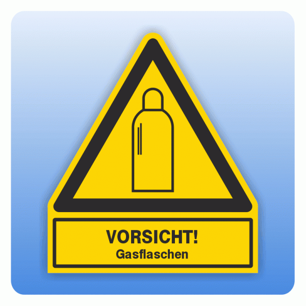 Kombi Warnsymbol Vorsicht Gasflaschen