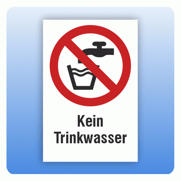 Kombi Verbotsschild P005 Kein Trinkwasser