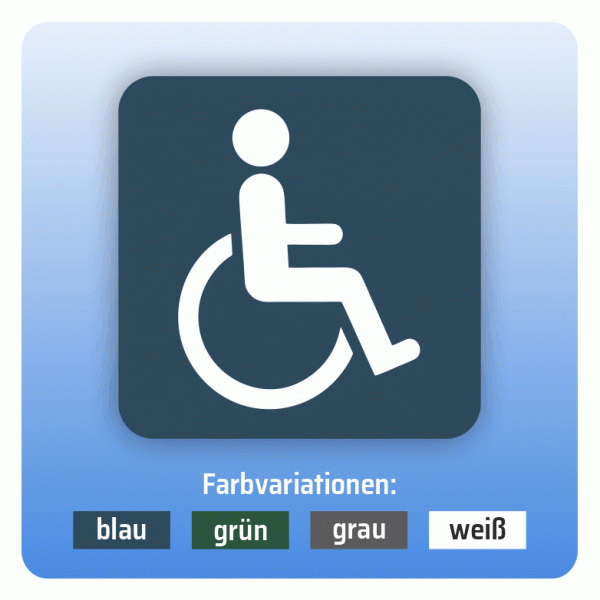 Aufkleber Bus und Bahn - Rollstuhl