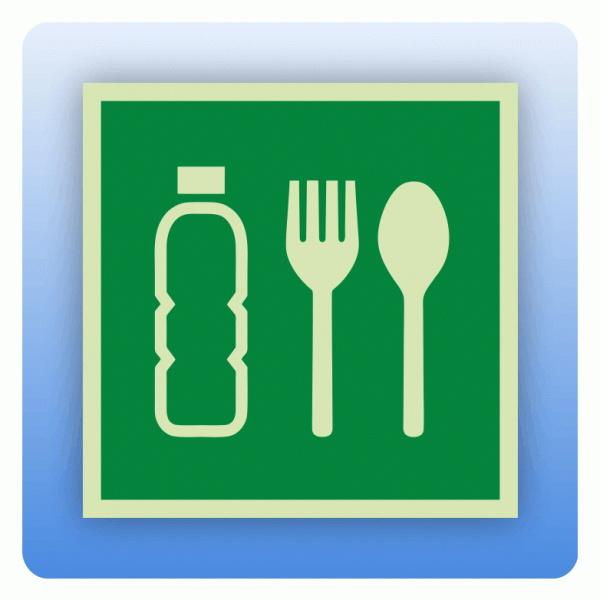 Rettungszeichen E074 Notfallration ISO 7010