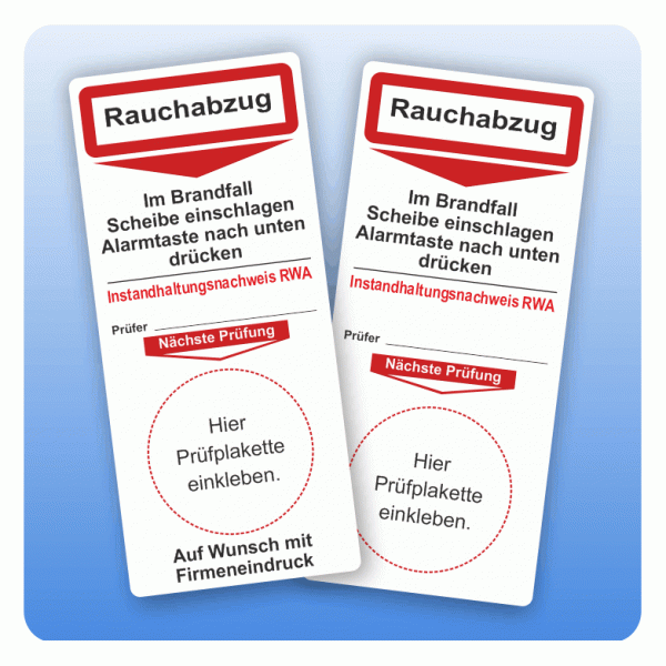 Grundetikett Rauchabzug RWA