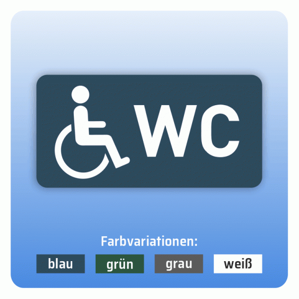 Aufkleber Bus und Bahn - Behinderrten WC