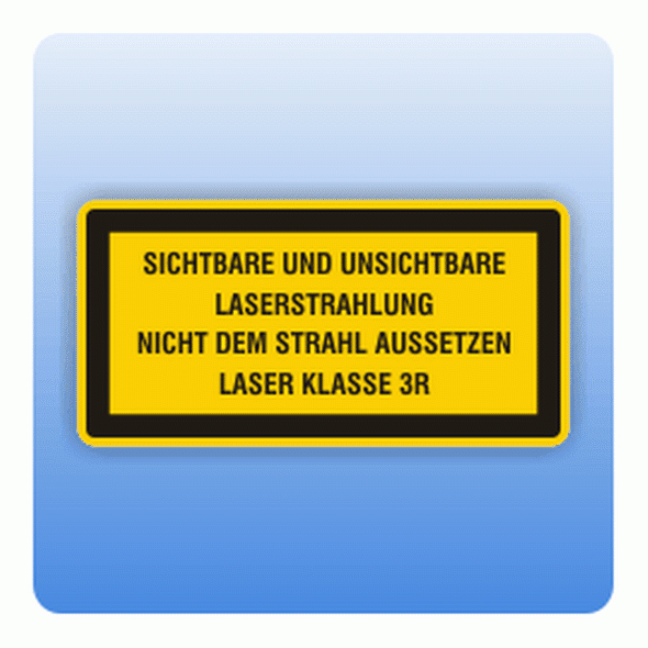 Laserkennzeichen sichtbare u. unsichtbare Laserstrahlung 3R