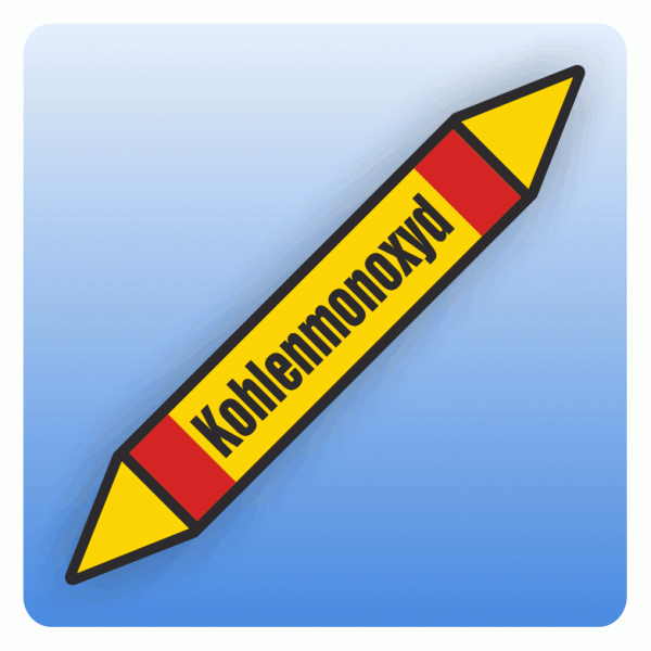 Rohrleitungskennzeichnung Kohlenmonoxyd nach DIN 2403