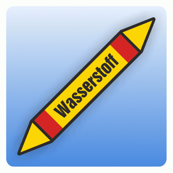 Rohrleitungskennzeichnung Wasserstoff nach DIN 2403