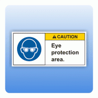 Sicherheitszeichen Eye protection area (ANSI Z535) Aufkleber