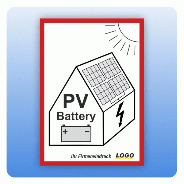 PV-Anlage mit Batteriespeicher (mit Firmeneindruck/Logo)