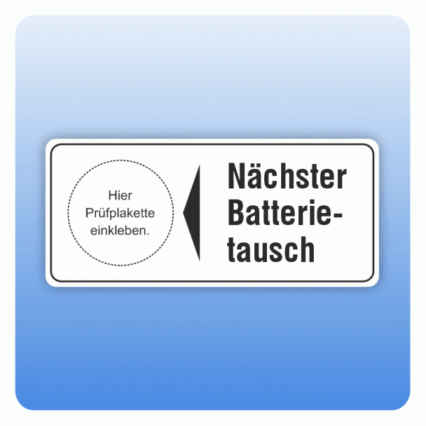 Grundetikett Nächster Batterietausch