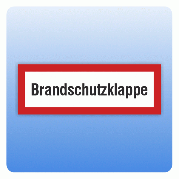 Feuerwehrzeichen Brandschutzklappe nach DIN 4066
