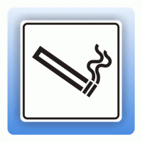 Aufkleber Symbolschild mit Piktogramm Raucherbereich