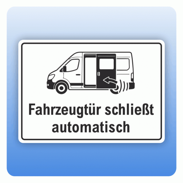 Aufkleber Fahrzeugtür schliesst automatisch