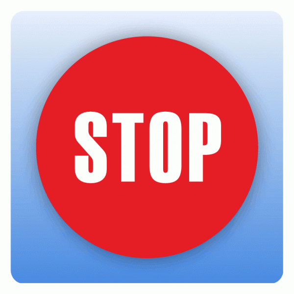 Aufkleber Stop