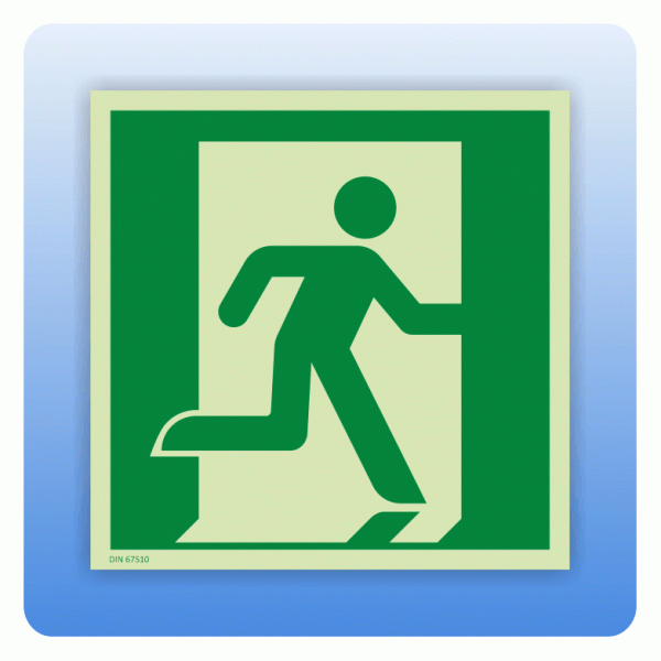 Rettungszeichen E002 Notausgang rechts ISO 7010