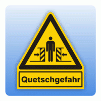 Kombi Warnsymbol Quetschgefahr W019