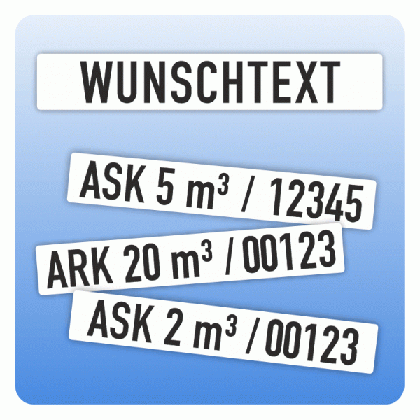 Aufkleber Containernummer