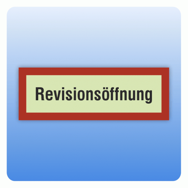 Feuerwehrzeichen Revisionsöffnung nach DIN 4066