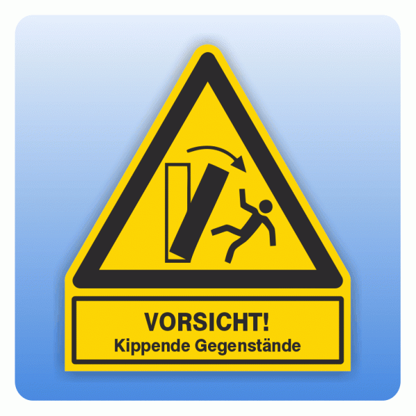 Kombi Warnsymbol Vorsicht Kippende Gegenstände