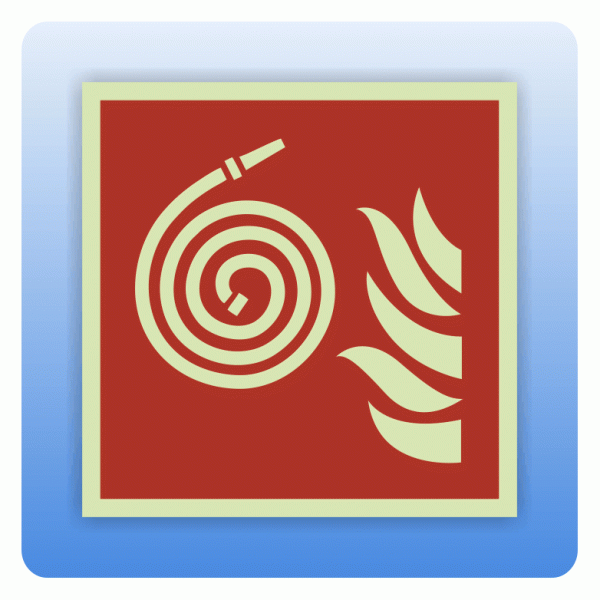 Brandschutzzeichen F019 Nicht angeschlossener Feuerwehrschlauch