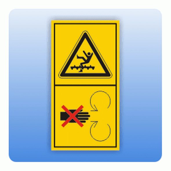 Sicherheitszeichen Schutzeinrichtungen, hoch (ISO 11684) Aufkleber