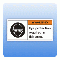 Sicherheitszeichen Eye protection required in this area (ANSI Z535) Aufkleber