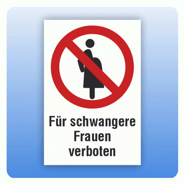 Kombi Verbotsschild P042 Für schwangere Frauen verboten